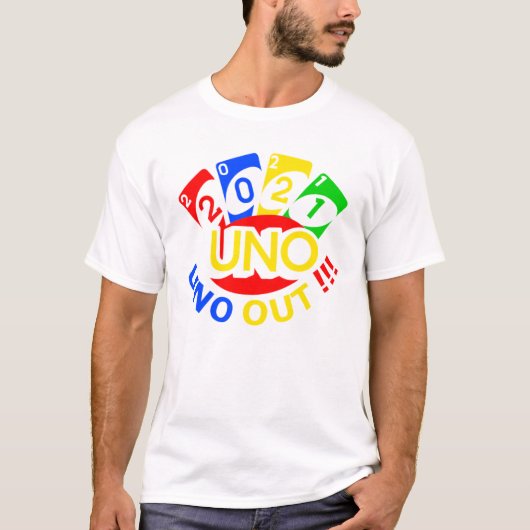 Uno Out 2021白のTシャツ Tシャツ (正面)