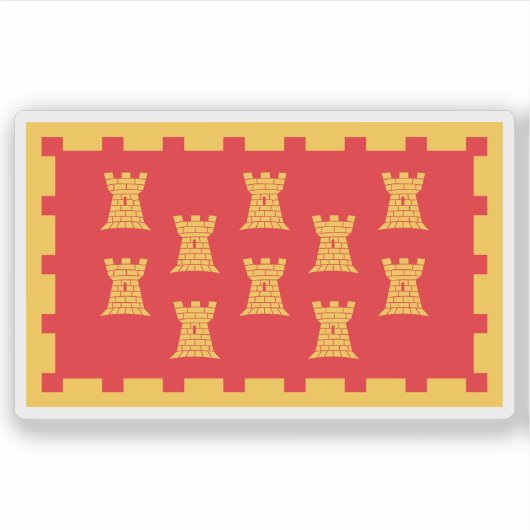 Unofficial flag of Greater Manchester, England シール (正面)