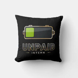 Unpaid Intern Battery 1% – Funny Work Burn V1 クッション