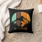 Unplug Hiking Lover Fun Outdoors Hiker Mountain Cl クッション (ブランケット)
