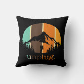 Unplug Hiking Lover Fun Outdoors Hiker Mountain Cl クッション (裏面)