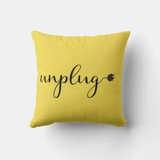 Unplug with Script文字とPlug クッション (裏面)