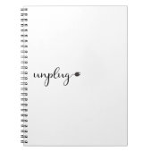 Unplug with Script文字とPlug ノートブック (正面)