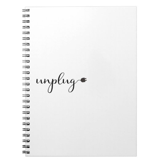 Unplug with Script文字とPlug ノートブック (正面)