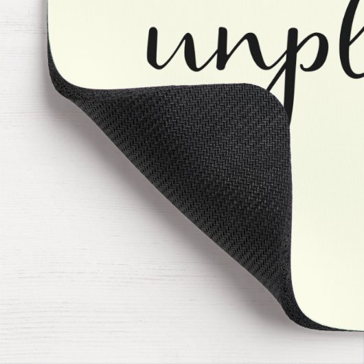 Unplug with Script文字とPlug マウスパッド (コーナー)