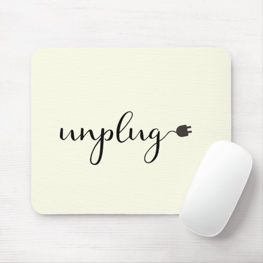 Unplug with Script文字とPlug マウスパッド (マウス)