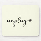 Unplug with Script文字とPlug マウスパッド (正面)