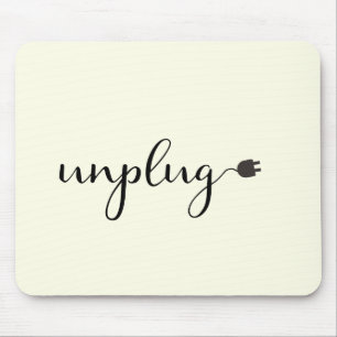 Unplug with Script文字とPlug マウスパッド