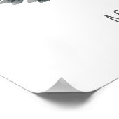 UNPLUGGEDの結婚ようこそフローラ書道の標識 ポスター (角)