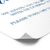 Unplugged結婚's Sign Navy Blue Kraph ポスター (角)