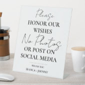 Unplugged Ceremony結婚's NO Photo & Social Media 台座サイン (インサイチュ)