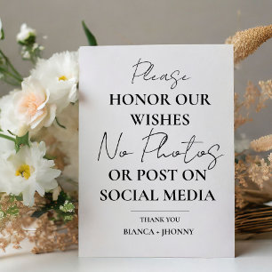 Unplugged Ceremony結婚's NO Photo & Social Media 台座サイン