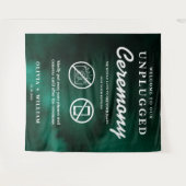Unplugged Ceremony Emerald Green Backdrop タペストリー (正面(横))