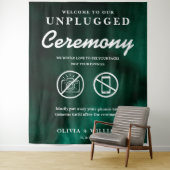 Unplugged Ceremony Emerald Green Backdrop タペストリー (インサイチュ)