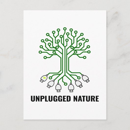 Unplugged Nature Circuit Tree USB ポストカード (正面)