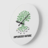 Unplugged Nature Circuit Tree USB ラージ壁時計 (傾斜)