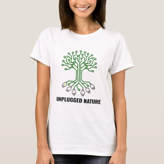Unplugged Nature Circuit Tree USB Tシャツ (正面)