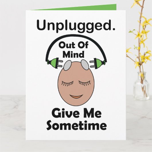 Unplugged Out Of Mind Give Me Sometime Funny カード (黄色い花)