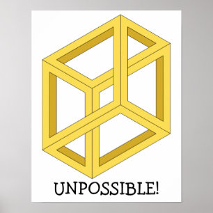 "Unpossible"の目の錯覚ポスター ポスター