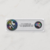 UnPuzzledの自閉症の認識度のプロフィールカード スキニー名刺 (裏面)