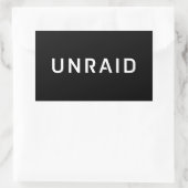 Unraidブラック長方形ステッカー 長方形シール (バッグ)