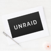 Unraidブラック長方形ステッカー 長方形シール (封筒)