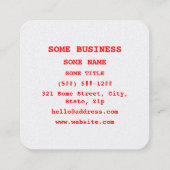 Unrecycle Symbol スクエア名刺 (裏面)