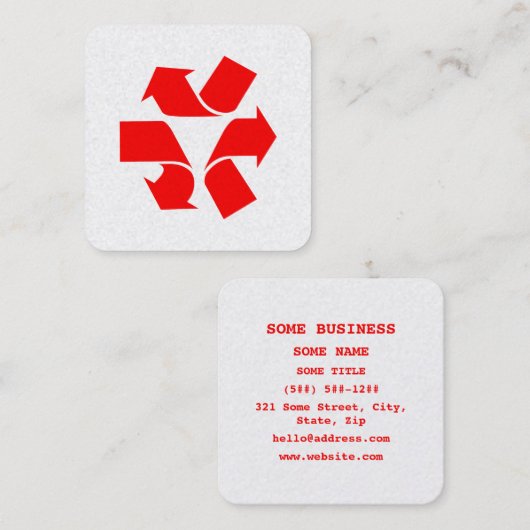 Unrecycle Symbol スクエア名刺 (正面/裏面)