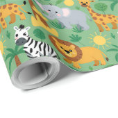 Unrolled and flat views of gift wrap ラッピングペーパー (ロールコーナー)