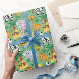 Unrolled and flat views of gift wrap ラッピングペーパー
