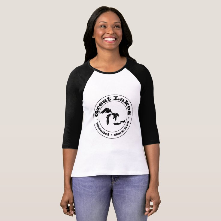 Unsalted五大湖および鮫の自由な女性のワイシャツ Tシャツ Zazzle Co Jp