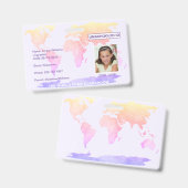 Unschooler Student IDワールドマップ バッジ (表裏)