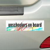 Unschoolers船上に バンパーステッカー (車上)