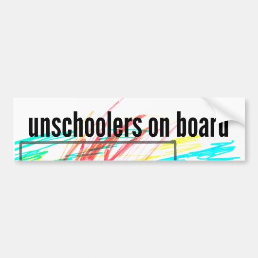 Unschoolers船上に バンパーステッカー (正面)