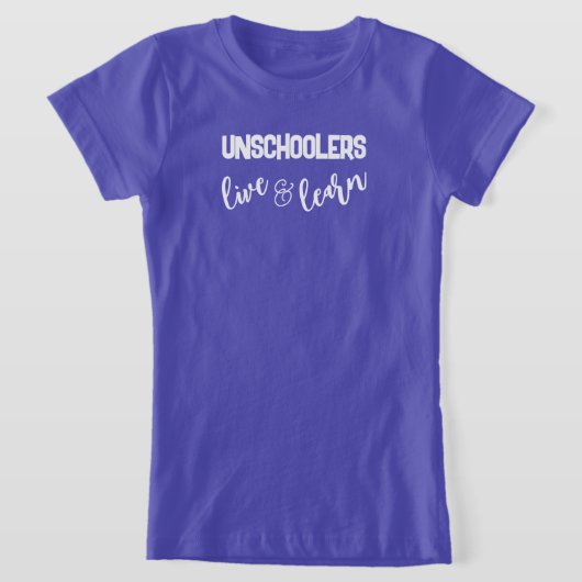Unschoolers Live & 学 Kid's T-Shirt Tシャツ (レイダウン)