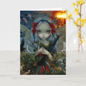 "Unseelie裁判所:  戦争の"挨拶状 カード (黄色い花)