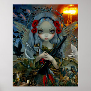 Unseelie Court : War ARTプリント兵士フェアリー天使 ポスター