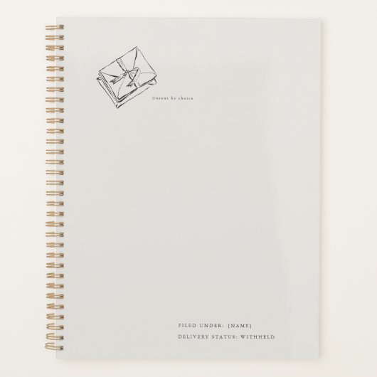 Unsent Letters- Regency Correspondence プランナー手帳 (正面)