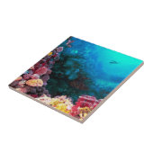 Unserseaの美しくカラフルで鮮やかな熱帯珊瑚 タイル (側面)