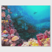 Unserseaの美しくカラフルで鮮やかな熱帯珊瑚 ラッピングペーパー (フラット)