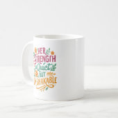  Unshakable Strength – Empowering Quote for Women コーヒーマグカップ (正面左)
