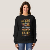 Unshakeable Faith Black History Month BLM Melanin  スウェットシャツ (正面フル)