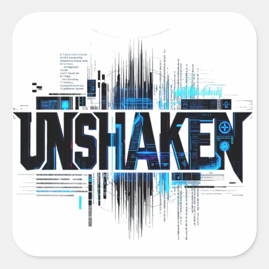 UNSHAKEN サイバーパンクステッカー スクエアシール (正面)