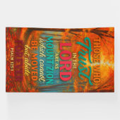 Unshaken Faith in Autumn Light | Psalm 125:1 横断幕 (横)