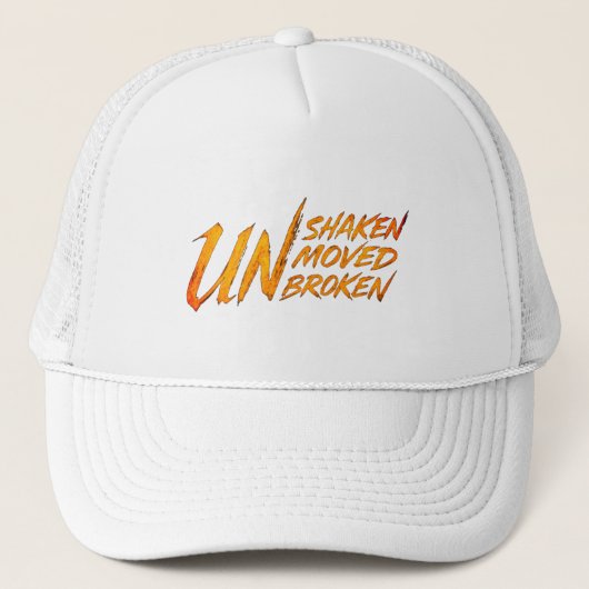 UNshaken. UNmoved. UNbroken – Unbreakable Mindset  キャップ (正面)