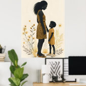 Unspoken Love: Mother and Son in Golden Harmony ポスター (ホームオフィス)