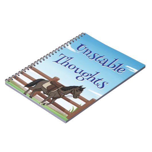 Unstable Thoughts, horse and pasture  ノートブック (左側)