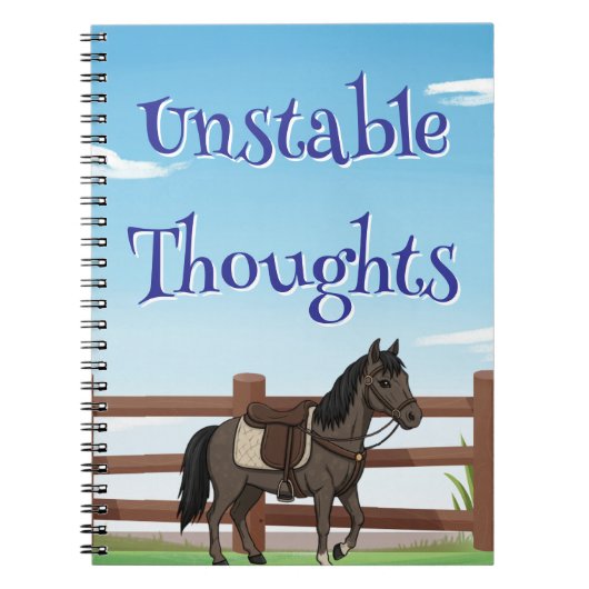 Unstable Thoughts, horse and pasture  ノートブック (正面)