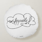 UNSTOPABLE will - はっきりした CloudS – ブラックスクリプト ラウンドクッション (裏面)
