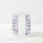 Unstoppable by Survival Inspirational Affirmation フロストグラスマグカップ (中央)